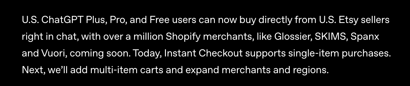 ChatGPT Commerce Announcement